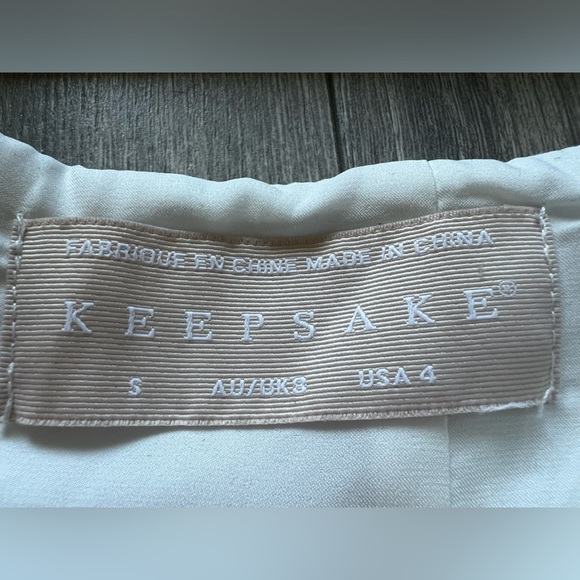 Keepsake the label puff sleeve off the shoulder mini dress in white. Size 4 - Picture 12 of 12